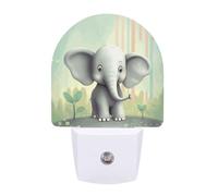 Small Nightlight Lovely Elephant Night Light Plug in Wall with Dusk to Dawn Photocell Sensor Portable Lamp Warm Night Light for Bedroom Living Room Hallway Stairs