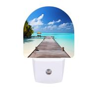 Small Nightlight Maldives Holidays Night Light Plug in Wall with Dusk to Dawn Photocell Sensor Portable Lamp Warm Night Light for Bedroom Living Room Hallway Stairs