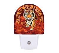 Small Nightlight Prosperity in The Year of The Tiger Night Light Plug in Wall with Dusk to Dawn Photocell Sensor Warm White Night Light for Bedroom Living Room Hallway Stairs Portable Lamp