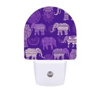 Small Nightlight Purple Elephant Night Light Plug in Wall with Dusk to Dawn Photocell Sensor Warm White Night Light for Bedroom Living Room Hallway Stairs Portable Lamp