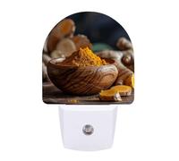 Small Nightlight There is A Wooden Bowl Night Light Plug in Wall with Dusk to Dawn Photocell Sensor Portable Lamp Warm Night Light for Bedroom Living Room Hallway Stairs