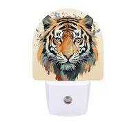 Small Nightlight Year of The Tiger Tiger Face Night Light Plug in Wall with Dusk to Dawn Photocell Sensor Portable Lamp Warm Night Light for Bedroom Living Room Hallway Stairs