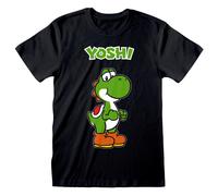 (Small) Nintendo Super Mario 'Yoshi Profile' (Black) T-Shirt