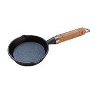 Small Nonstick Egg Frying Pan: 13cm Egg Pan Omelet Pan Cast Iron Mini Round Skillet Pancake Pan Egg Cooker Pan for Poached Egg Breakfast Black
