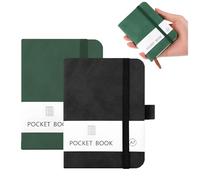 Small Notebook,2 PCS A7 Notebook Pocket Notebook Pocket Notebook with Elastic Band Classic Mini Notepads Journal Composition Notebooks Classic Notebook for Office School Writing Plan Memos