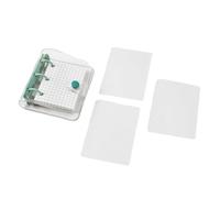 Small Notebook Clear 3 Rings Binder Notebook Loose Leaf 80 Sheet Gridded Pocket Journal Small Planner Notepads Office Stationeries