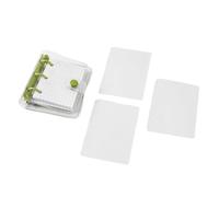 Small Notebook Clear 3 Rings Binder Notebook Loose Leaf 80 Sheet Gridded Pocket Journal Small Planner Notepads Office Stationeries