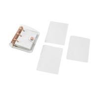 Small Notebook Clear 3 Rings Binder Notebook Loose Leaf 80 Sheet Gridded Pocket Journal Small Planner Notepads Office Stationeries