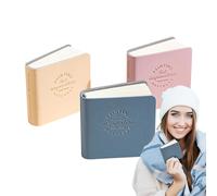 Small Notebook,Hardback Square Texture Portable Notebook | 3X Hardcover Business Notebooks, 2x2inches Pocket Art Sketchbook for Women Men
