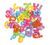 Small Novelty Craft Buttons, Bright Alphabet, Pack of 6