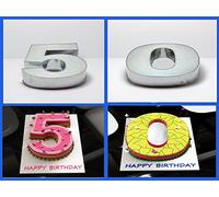 Small Number Five & Zero Birthday Wedding Anniversary Cake Tin - 10” x 8” (3” deep) Each Cake tin