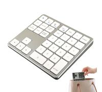 Small Number Keyboard, Small Mechanical Keypad Wireless, Compact 35 Keys Mechanical Keyboard, Use Wireless Number Keyboard Quietly on Personal PC to Type Efficiently