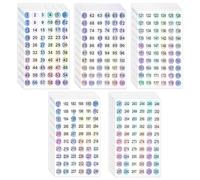 Small Number Stickers 1-300, 25 Sheets 0.4 Inch Consecutive Self Adhesive Sticky Numbered Stickers Label for Storage Inventory