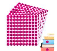 Small Number Stickers - Set of 7 Consecutive Number Stickers | Heavy Duty Round Sticker 1" 1-100 for Lockers Indoor & Outdoor Storage