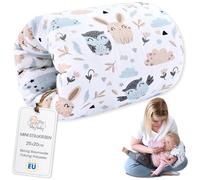 Small nursing pillow Breastfeeding and Nursing Pillow for on the go 20 cm - Nursing arm pillow and positioning pillow Baby arm nursing pillow made of soft cotton Oeko-Tex Owls white
