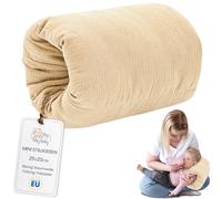Small nursing pillow Breastfeeding and Nursing Pillow for on the go Muslin 20 cm - Nursing arm pillow and positioning pillow Baby arm nursing pillow Oeko-Tex Light Beige