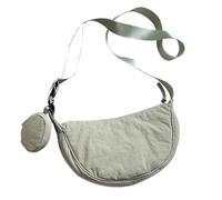 Small Nylon Half-Moon Bag Adjustable Nylon Purses Storage Bag Pack | Casual Messenger Shoulder Compact Casual Day Bag for Work, Dates, Travel, Daily Commute, Shopping, Outdoor, Hiking