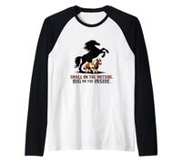 Small on The Outside Big on The Inside Mini Horse Tiny Pony Raglan Baseball Tee