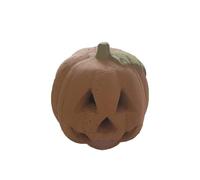 Small Ornaments for Shelves Light Up Pumpkin Unique Pe Material Pumpkin for Halloween Party Outdoor LED Lights No Battery Required and Family Extra Large Garden (Grey, 18X15X18CM)