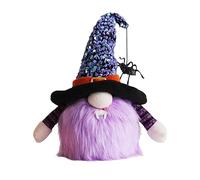 Small Ornaments Halloween Decorations Enchanting Gnome Statue & Glowing SPI. der Set with Maskless Doll Garden Light Ornaments Outdoor (Purple, 33x18x15cm)