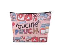 Small Ouchie Pouch Bag Canvas Medicine Storage Bags Wound Care Travel Bag Drug Storage Bags for Medicine First Aid Kit Zipper Pouches Emergency Pouch for Women Girls Doctor Nurse Pouches for Work