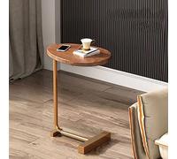 Small Oval Coffee Table Modern Side Table for Living Room & Bedroom Versatile Dining & Laptop Desk Compact Design for Balcony & Office (Color: d-C Size: 45x30x70cm)