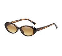 Small Oval Sunglasses, Vintage Retro Tiny Style, for Sports, Mountaineering, Hiking, Beach (Tea Brown)