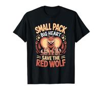 Small Pack Big Heart Save the Red Wolf Endangered Value Graphic T-Shirt