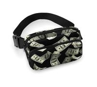 Small Pack, Portable Belt Bag, Fashion Dress Decor Waist Bag with Adjustable Strap for Men and Women Falling Money American Bill Dollars