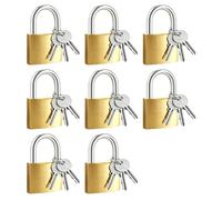 Small Padlocks with Keys, Suitcase Locks with Keys, Locker Padlocks for Luggage Backpacks Travel Bags Gym Locker Suitcase Padlock (8, 32mm)