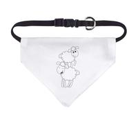 Small 'Pair Of Cute Sheep' Dog/Cat/Pet Bandana (PD00059993)