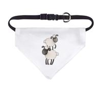 Small 'Pair Of Cute Sheep' Dog/Cat/Pet Bandana (PD00059995)