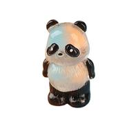 Small Panda Figures,Mini Panda Figurines | Portable Animals Glow in the Dark | Exquisite Handmade Resin Pandas for Family, Friends and Colleagues