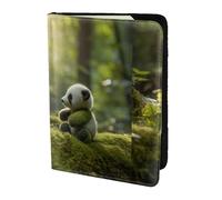 Small Panda Print 5.5 Inch Passport For Men And Women Lightweight Stylish Travel Document Wallet, Black, One Size