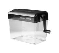 Small Paper Shredder - Manual Document Cutter | Compact Desk Machine | Portable Office Supply Design | Student Teacher Classroom Theme | Bill Receipt Mail Disposal Feature, | Secure Shredding Fu