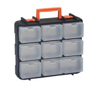 Small Parts Box - Storage Case with Removable Handle | Hardware Tool Box for Screws, Nuts, Bolts, Nails, Beads, Jewelry, Fishing Tackle, Toys, Workshop, Craft Room, Tr