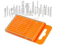 Small Parts - Drill | Storage Box for Telescopic | 10-Piece Set for Twist Drill Bits and Tapping Accessories, Heavy Duty Protective Container, Organization T