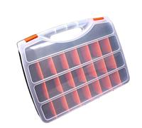 Small Parts Organizers Tools Organizers Box with Removable Dividers Hardware Storage Box with Latches Portable Handle Adjustable Divider Toolbox for Craftsmen