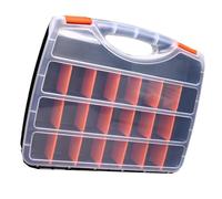 Small Parts Organizers Tools Organizers Box with Removable Dividers Hardware Storage Box with Latches Portable Handle Adjustable Divider Toolbox for Craftsmen