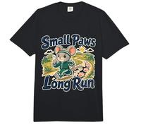 Small Paws Long Run Mouse Runner Jogging Humor Comfort Colors Adult Heavyweight T-Shirt