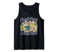 Small Paws Long Run Mouse Runner Jogging Humor Tank Top