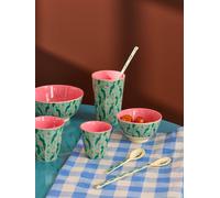 Small PEACOCK POWER RICE melamine bowl, 300 ml mint green