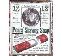 small PEARS SHAVING SOAP BARBERS ADVERT METAL SIGN RETRO VINTAGE STYLE coffee shop kitchen bar pub wall art hair dressing