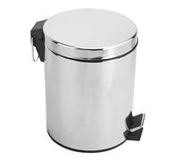 Small Pedal Bin with Lid-5 Litre Bathroom Bin for Rubbish and Waste-Stainless Steel Toilet Bin/Dustbin with Removable Inner Bucket-Ideal Size for Bedroom, Bathroom, Toilet | M&W (white)
