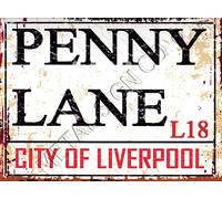 small PENNY LANE LIVERPOOL METAL STREET SIGN RETRO VINTAGE STYLE garage shed workshop bar pub wall art office games room