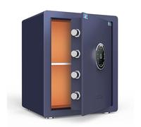 Small Personal Safe Biometric Safe Box Digital Code Security Box with Shelf and Alarm