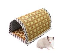 Small Pet Bed Cooling Breathable Woven Tunnel | Hedgehog House Hamster Supplies for Gerbil Bunny Ferret Hedgehog Small Animal Cage Enclosure Indoor Home