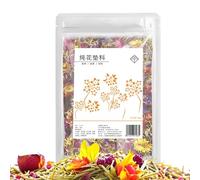 Small Pet Bedding - 11 Natural Flowers | 100g Odor Control: Dried Flower Bedding For Guinea Pigs, Chinchillas, Hedgehogs, Ferrets, Great For Sleeping, Playing, Forraj