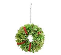 Small Pet Bird Activity Hanging Chew Toy Teeth Grinding Wreath Parrots Parakeets Bird For Cockatiel Conure Teeth Hanging Cage Accessories