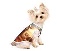 Small Pet Breathable Sleeveless Australian Sheep Print T-Shirt - Small Medium Cats & Dogs, Chihuahua, Yorkie, Dachshund